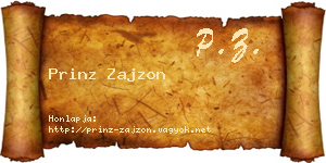 Prinz Zajzon névjegykártya